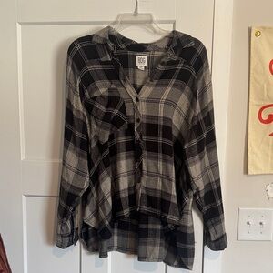 BDG Monochrome Plaid Button-Up Shirt